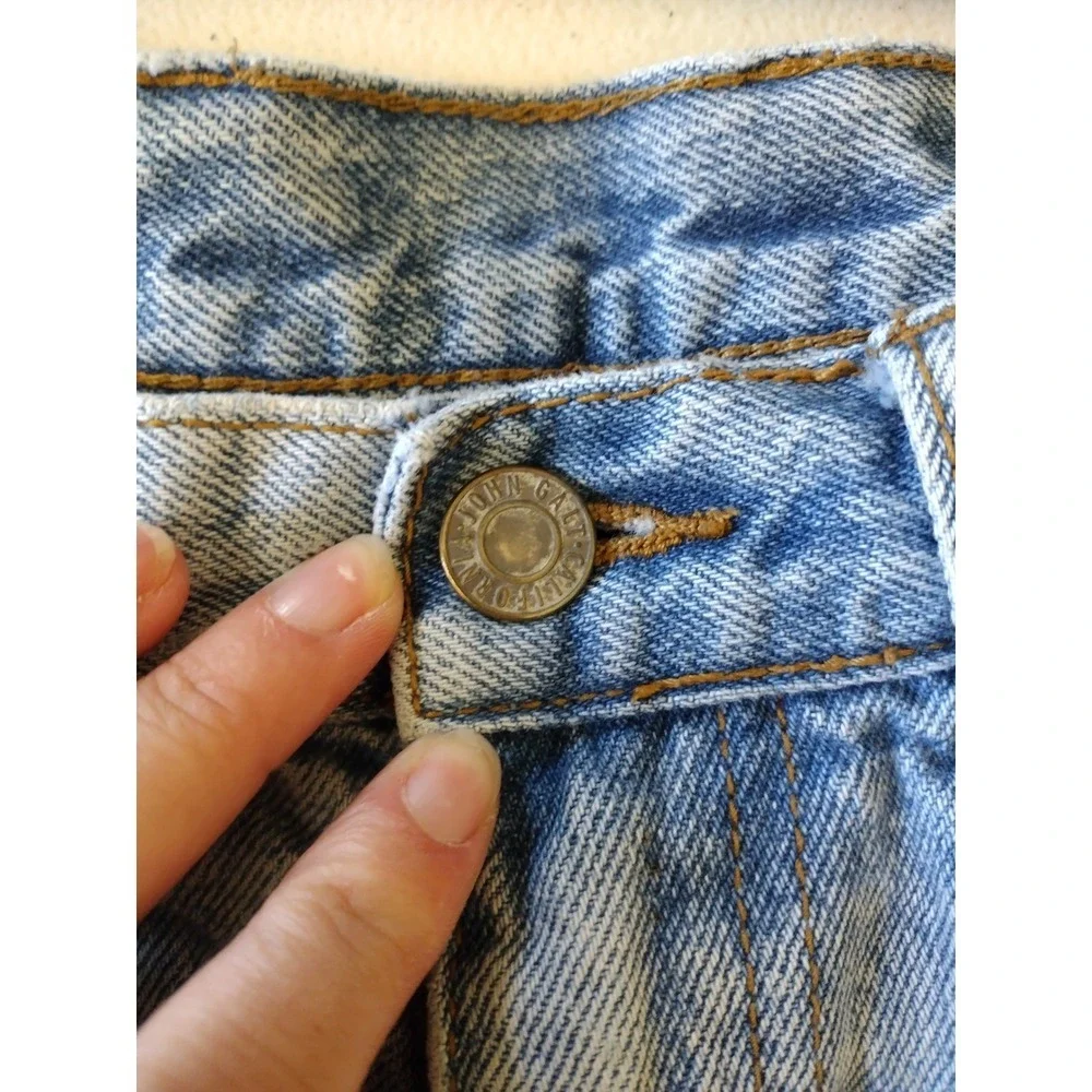 J Galt Distressed‎ Frayed Hem Denim Shorts Women's Size S Light Wash